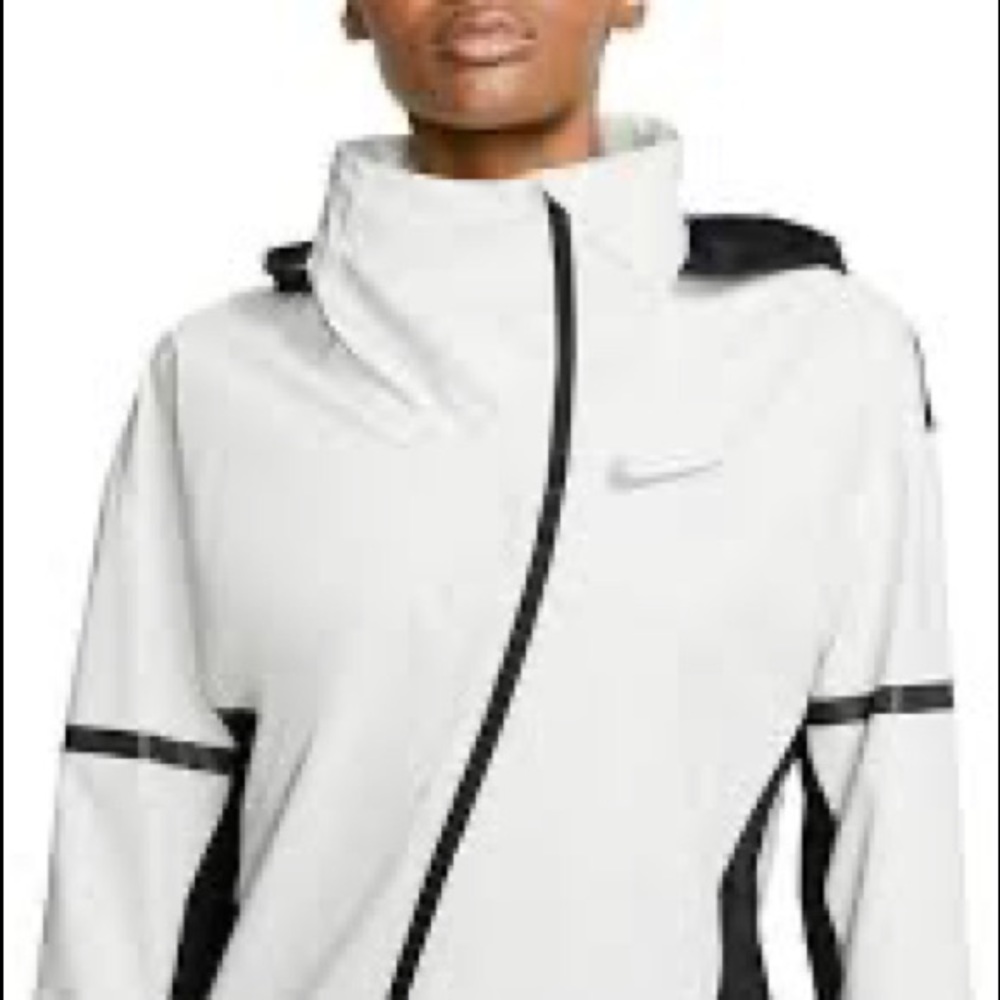 Nike Aeroshield Unisex white black zipper running sports jacket hooded M